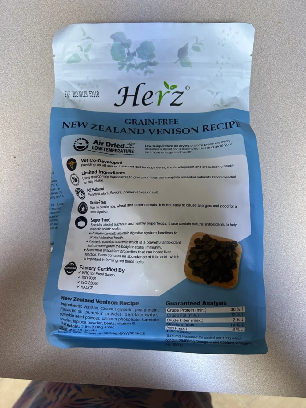 Grain-Free New Zealand Venison Recipe Dog Food - White & Blue